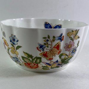 Vintage 1960's Aynsley AYNSLEY Bone VAR-I-ETE Bowl Garden with butterflies